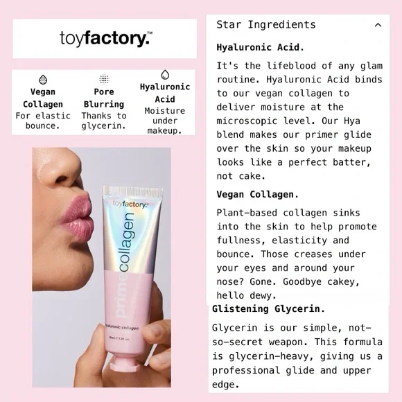 ToyFactory Prime Collagen Makeup Primer full size, 30 ml Exp 05/25 *BNIB Sealed - Picture 8 of 15